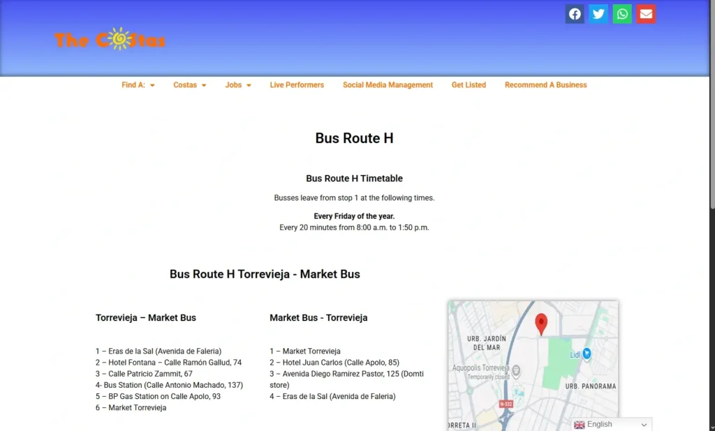 Torrevieja Bus Route H