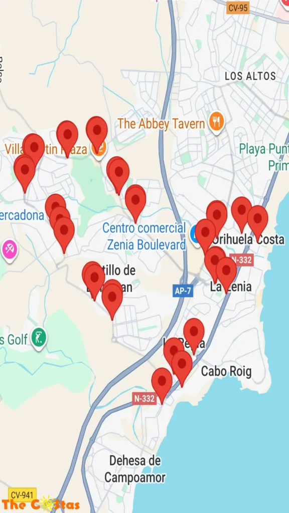Bus Route La Zenia Boulevard - Centro De Salud Aquamanina