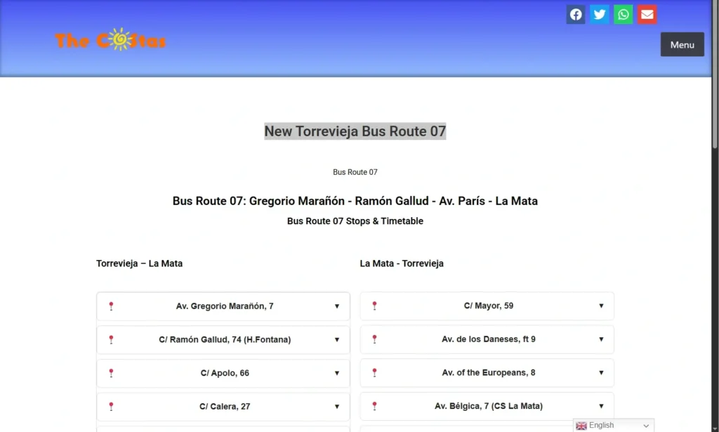 New Torrevieja Bus Route 07